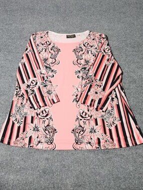 Bob Mackie Women's 3/4 Sleeve Tunic Blouse in size Large